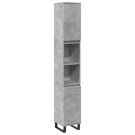 Bathroom Cabinet Concrete Grey 30x30x190 cm Engineered Wood Bathroom Cabinet Concrete Grey 30x30x190 cm Engineered Wood