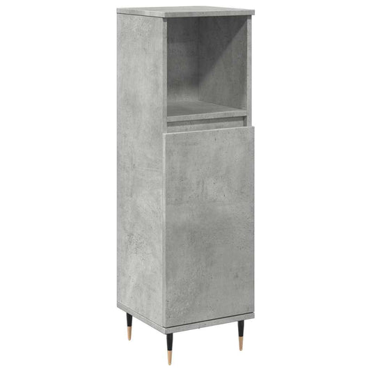 Bathroom Cabinet Concrete Grey 30x30x100 cm Engineered Wood Bathroom Cabinet Concrete Grey 30x30x100 cm Engineered Wood