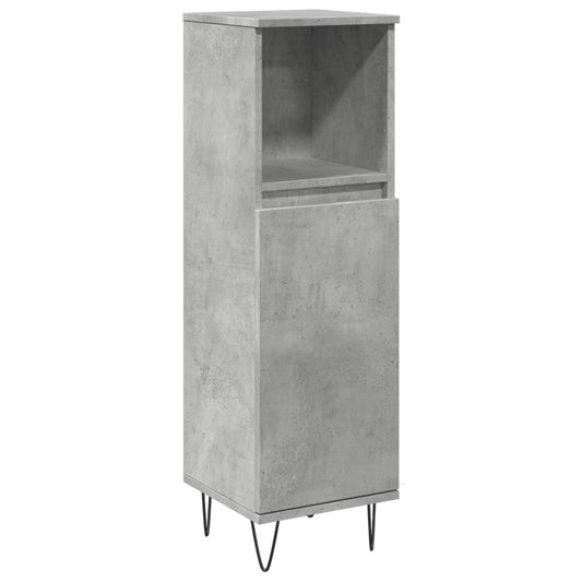 Bathroom Cabinet Concrete Grey 30x30x100 cm Engineered Wood Bathroom Cabinet Concrete Grey 30x30x100 cm Engineered Wood