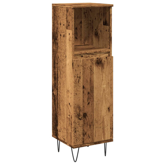Bathroom Cabinet Old Wood 30x30x100 cm Engineered Wood Bathroom Cabinet Old Wood 30x30x100 cm Engineered Wood