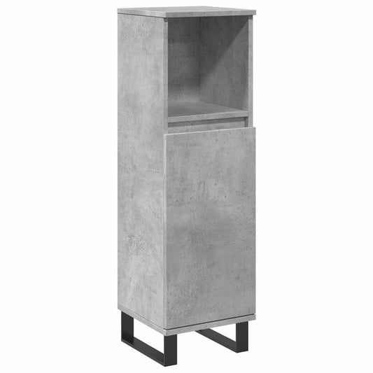 Bathroom Cabinet Concrete Grey 30x30x100 cm Engineered Wood Bathroom Cabinet Concrete Grey 30x30x100 cm Engineered Wood