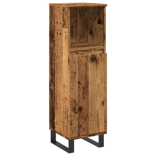 Bathroom Cabinet Old Wood 30x30x100 cm Engineered Wood Bathroom Cabinet Old Wood 30x30x100 cm Engineered Wood