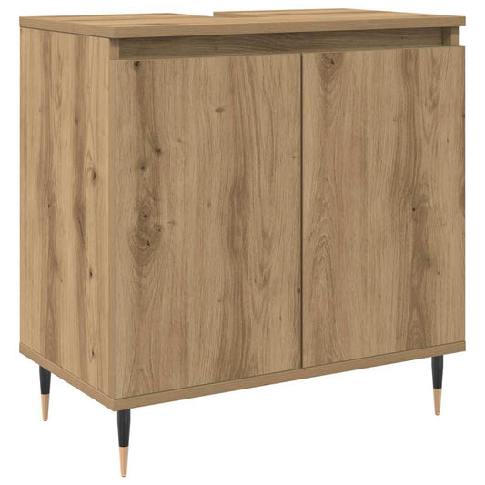 Bathroom Cabinet Artisan Oak 58x33x60 cm Engineered Wood Bathroom Cabinet Artisan Oak 58x33x60 cm Engineered Wood