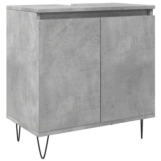 Bathroom Cabinet Concrete Grey 58x33x60 cm Engineered Wood Bathroom Cabinet Concrete Grey 58x33x60 cm Engineered Wood