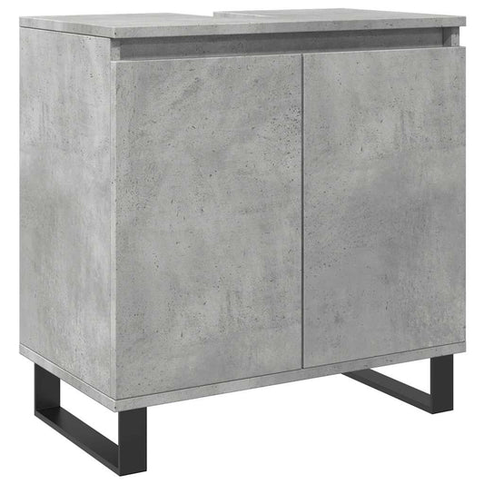Bathroom Cabinet Concrete Grey 58x33x60 cm Engineered Wood Bathroom Cabinet Concrete Grey 58x33x60 cm Engineered Wood