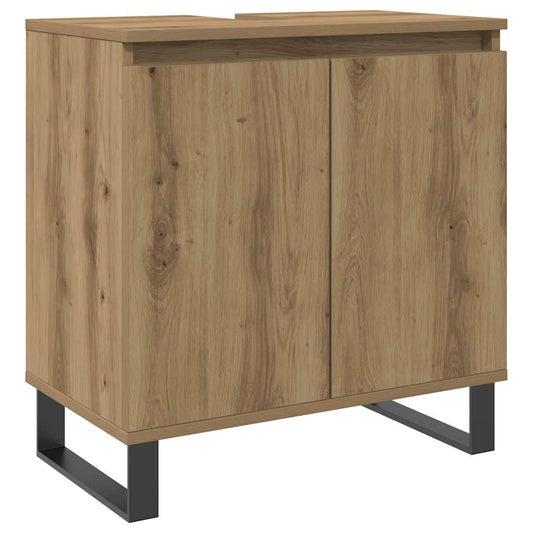 Bathroom Cabinet Artisan Oak 58x33x60 cm Engineered Wood Bathroom Cabinet Artisan Oak 58x33x60 cm Engineered Wood
