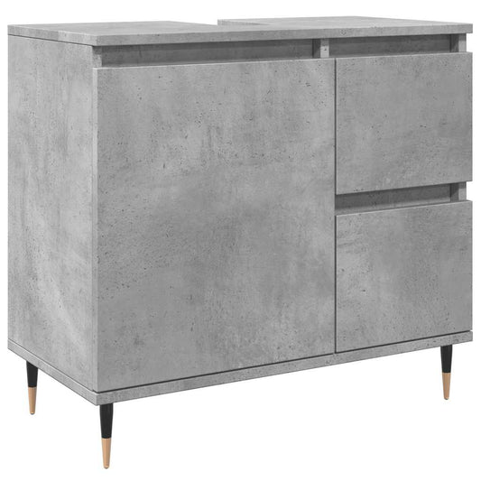 Bathroom Cabinet Concrete Grey 65x33x60 cm Engineered Wood Bathroom Cabinet Concrete Grey 65x33x60 cm Engineered Wood