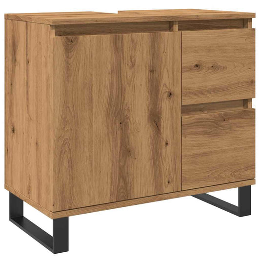 Bathroom Sink Cabinet Artisan Oak 65x33x60 cm Engineered Wood Bathroom Sink Cabinet Artisan Oak 65x33x60 cm Engineered Wood