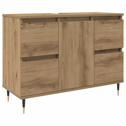 Bathroom Cabinet Artisan Oak 80x33x60 cm Engineered Wood Bathroom Cabinet Artisan Oak 80x33x60 cm Engineered Wood