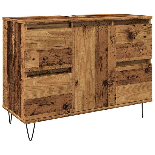 Bathroom Cabinet Old Wood 80x33x60 cm Engineered Wood Bathroom Cabinet Old Wood 80x33x60 cm Engineered Wood