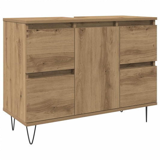 Bathroom Cabinet Artisan Oak 80x33x60 cm Engineered Wood Bathroom Cabinet Artisan Oak 80x33x60 cm Engineered Wood