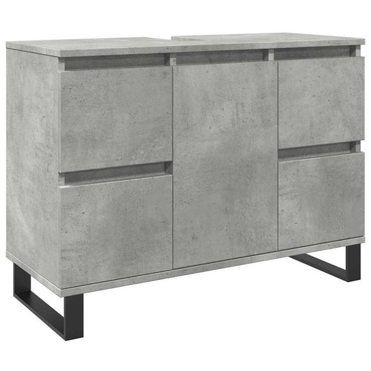 Bathroom Sink Cabinet Concrete Grey 80x33x60 cm Engineered Wood Bathroom Sink Cabinet Concrete Grey 80x33x60 cm Engineered Wood