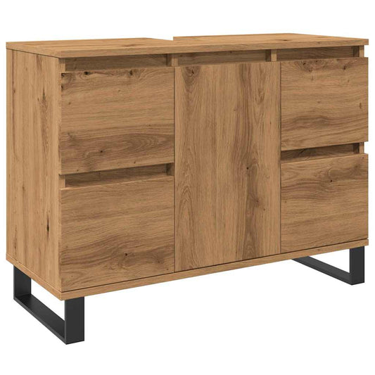 Bathroom Sink Cabinet Artisan Oak 80x33x60 cm Engineered Wood Bathroom Sink Cabinet Artisan Oak 80x33x60 cm Engineered Wood