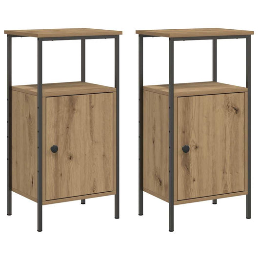 Bedside Cabinets 2 pcs Artisan Oak 41x31x80 cm Engineered Wood Bedside Cabinets 2 pcs Artisan Oak 41x31x80 cm Engineered Wood