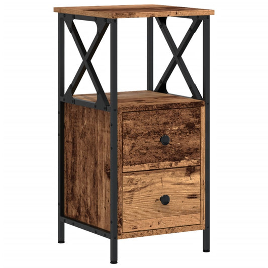 Bedside Cabinet Old Wood 34x35.5x70 cm Engineered Wood Bedside Cabinet Old Wood 34x35.5x70 cm Engineered Wood