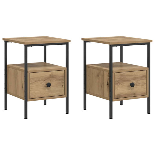 Bedside Cabinets 2 pcs Artisan Oak 34x36x50 cm Engineered Wood Bedside Cabinets 2 pcs Artisan Oak 34x36x50 cm Engineered Wood