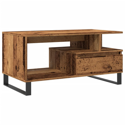 Coffee Table Old Wood 90x49x45 cm Engineered Wood Coffee Table Old Wood 90x49x45 cm Engineered Wood