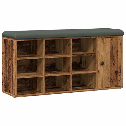 Shoe Bench Old Wood 102x32x50 cm Engineered Wood Shoe Bench Old Wood 102x32x50 cm Engineered Wood
