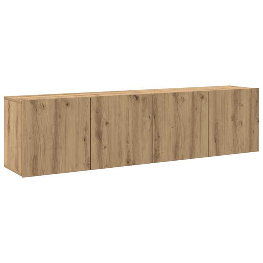 2 Piece Wall-mounted TV Cabinet Set Artisian Oak 80x30x41 cm 2 Piece Wall-mounted TV Cabinet Set Artisian Oak 80x30x41 cm