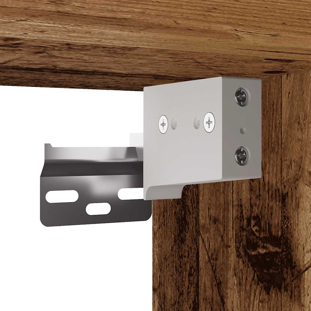 TV Wall Cabinets with LED Lights 2 pcs Old Wood 30x28.5x30 cm