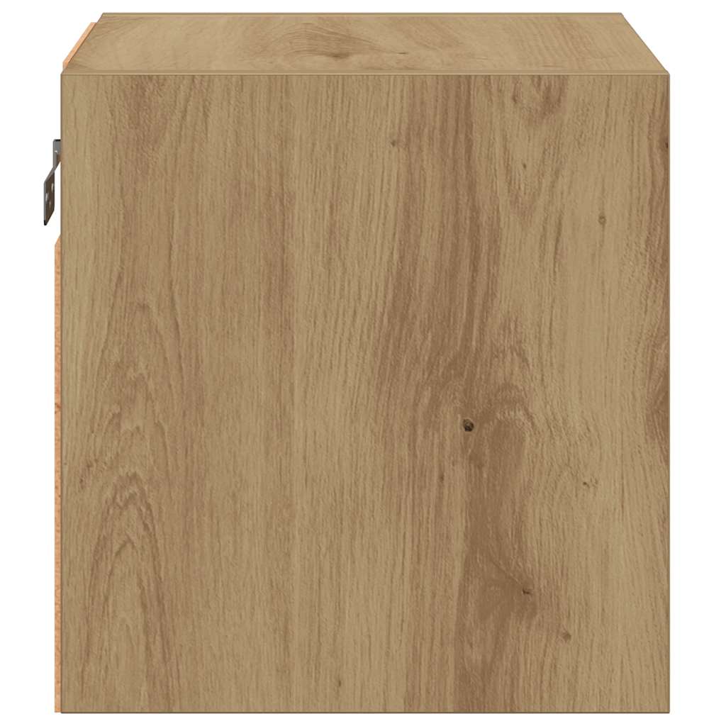 TV Wall Cabinet with LED Lights Artisan Oak 30x28.5x30 cm
