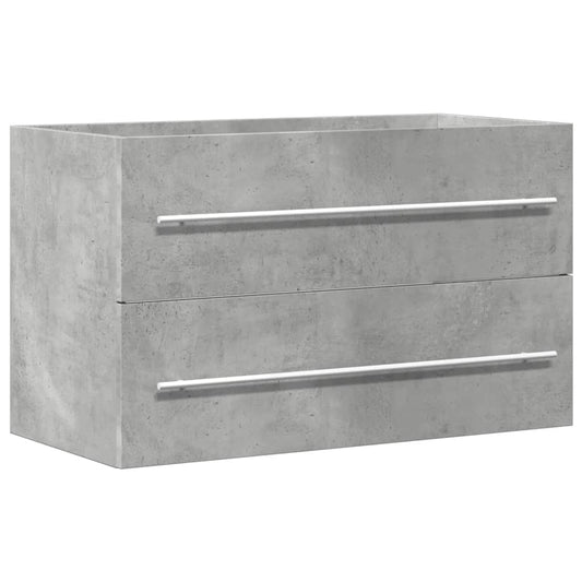 Sink Cabinet Concrete Grey 80x38,5x48 cm Engineered Wood Sink Cabinet Concrete Grey 80x38,5x48 cm Engineered Wood