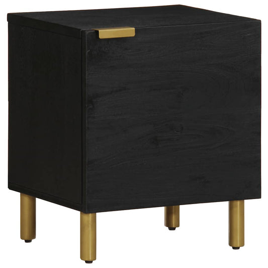 Bedside Cabinet 2 pcs Black 40x33x46 cm Solid Wood Mango Bedside Cabinet 2 pcs Black 40x33x46 cm Solid Wood Mango