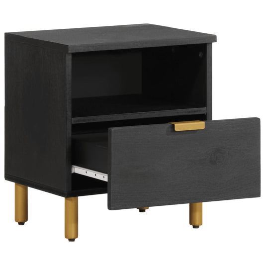 Bedside Cabinet Black 40x33x46 cm Engineered Wood Bedside Cabinet Black 40x33x46 cm Engineered Wood