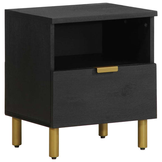 Bedside Cabinet Black 40x33x46 cm Engineered Wood Bedside Cabinet Black 40x33x46 cm Engineered Wood