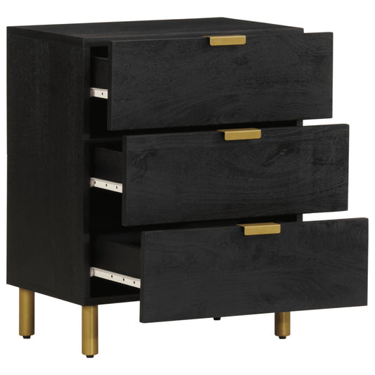 Bedside Cabinet Black 50x33x62 cm Engineered Wood Bedside Cabinet Black 50x33x62 cm Engineered Wood