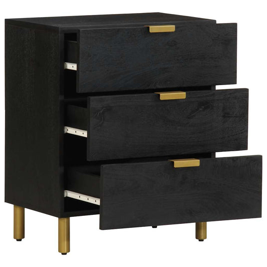 Bedside Cabinet Black 50x33x62 cm Engineered Wood Bedside Cabinet Black 50x33x62 cm Engineered Wood