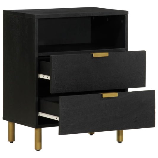 Bedside Cabinet Black 50x33x62 cm Engineered Wood Bedside Cabinet Black 50x33x62 cm Engineered Wood