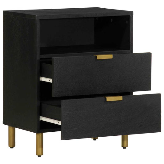 Bedside Cabinet Black 50x33x62 cm Engineered Wood Bedside Cabinet Black 50x33x62 cm Engineered Wood