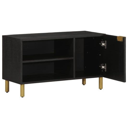 TV Cabinet Black 80x33x46 cm Engineered Wood TV Cabinet Black 80x33x46 cm Engineered Wood