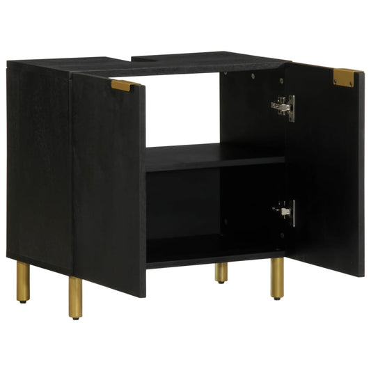 Bathroom Sink Cabinet Black 62x33x58 cm Engineered Wood Bathroom Sink Cabinet Black 62x33x58 cm Engineered Wood
