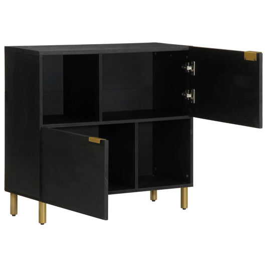 Sideboard Black 80x33x75 cm Engineered Wood Sideboard Black 80x33x75 cm Engineered Wood