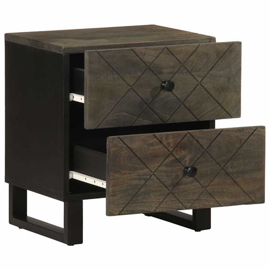 Bedside Cabinet Black 40x33x46 cm Solid Wood Mango Bedside Cabinet Black 40x33x46 cm Solid Wood Mango