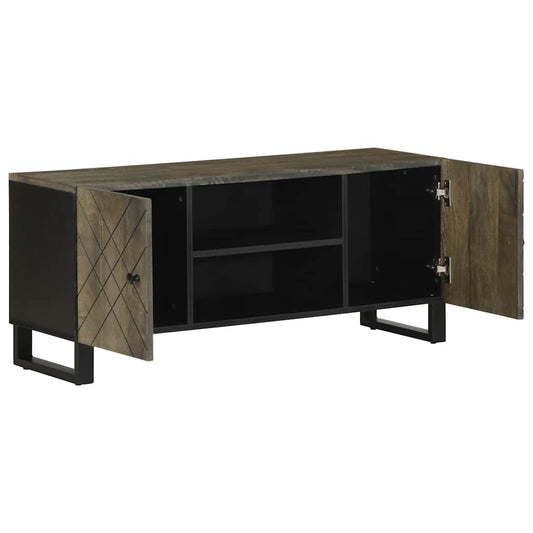 TV Cabinet Black 105x33x46 cm Solid Wood Mango TV Cabinet Black 105x33x46 cm Solid Wood Mango