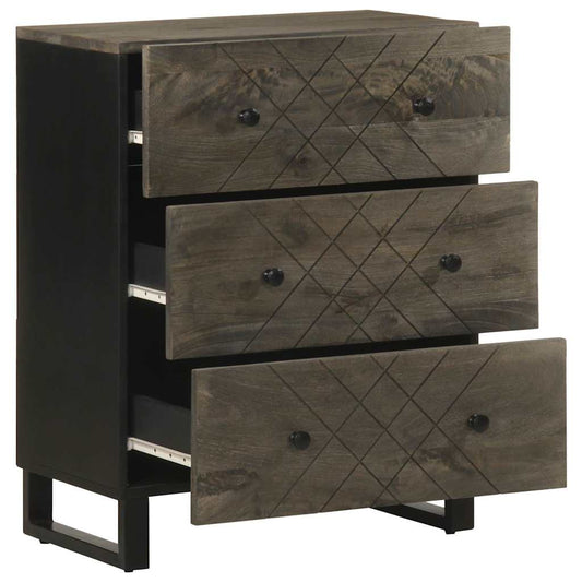 Sideboard Black 60x33x75 cm Solid Wood Mango Sideboard Black 60x33x75 cm Solid Wood Mango