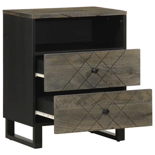 Bedside Cabinet Black 50x33x62 cm Solid Wood Mango Bedside Cabinet Black 50x33x62 cm Solid Wood Mango