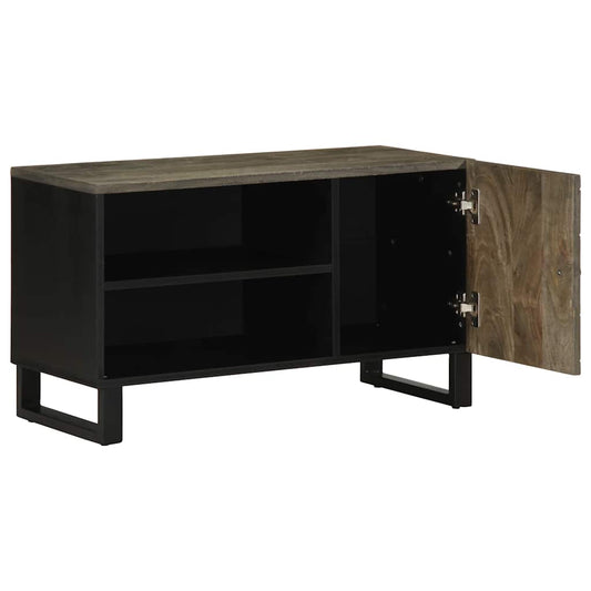 TV Cabinet Black 80x33x46 cm Solid Wood Mango TV Cabinet Black 80x33x46 cm Solid Wood Mango