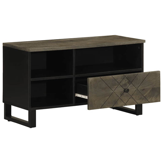 TV Cabinet Black 80x33x46 cm Solid Wood Mango TV Cabinet Black 80x33x46 cm Solid Wood Mango