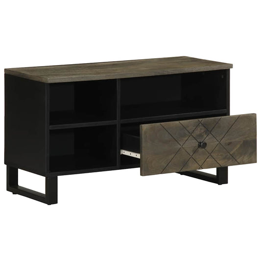 TV Cabinet Black 80x33x46 cm Solid Wood Mango TV Cabinet Black 80x33x46 cm Solid Wood Mango