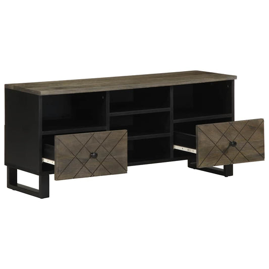 TV Cabinet Black 100x33x46 cm Solid Wood Mango TV Cabinet Black 100x33x46 cm Solid Wood Mango