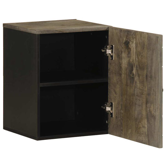 Wall-mounted Bathroom Cabinet Black 38x33x48 cm Solid Wood Mango Wall-mounted Bathroom Cabinet Black 38x33x48 cm Solid Wood Mango