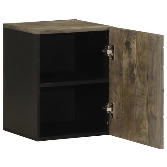 Wall-mounted Bathroom Cabinet Black 38x33x48cm Solid Wood Mango Wall-mounted Bathroom Cabinet Black 38x33x48cm Solid Wood Mango