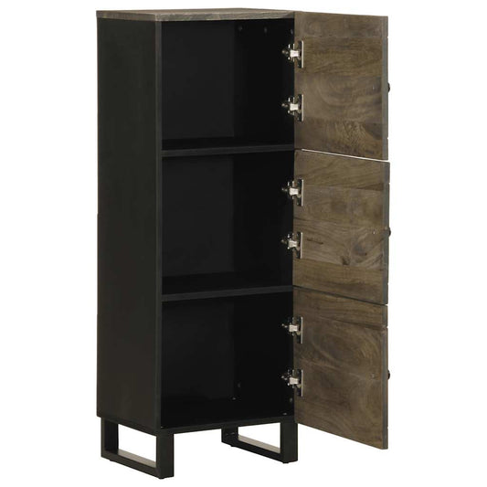 Highboard Black 40x33x110 cm Solid Wood Mango Highboard Black 40x33x110 cm Solid Wood Mango