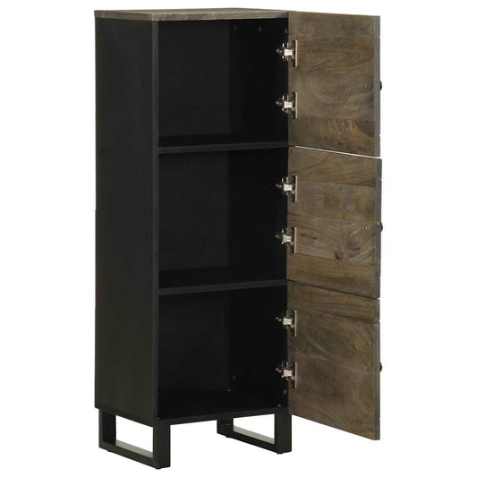 Highboard Black 40x33x110 cm Solid Wood Mango Highboard Black 40x33x110 cm Solid Wood Mango