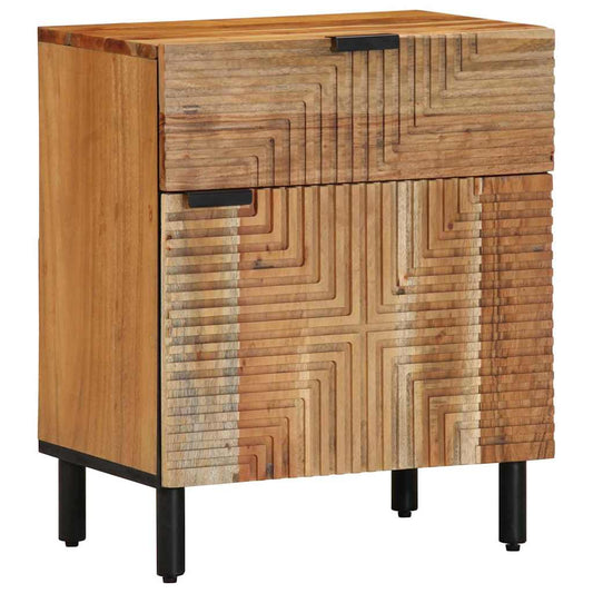 Bed Cabinet Brown 50 x 33 x 60 cm Solid Acacia Wood Bed Cabinet Brown 50 x 33 x 60 cm Solid Acacia Wood