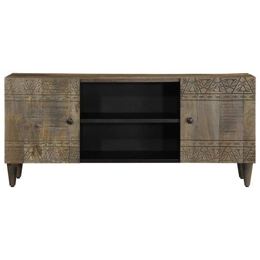 TV Cabinet Light Grey 105x33.5x46 cm Solid Wood Mango TV Cabinet Light Grey 105x33.5x46 cm Solid Wood Mango